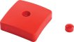 Capuchon en plastique pour poteaux - carré 90 mm - rouge miniature
