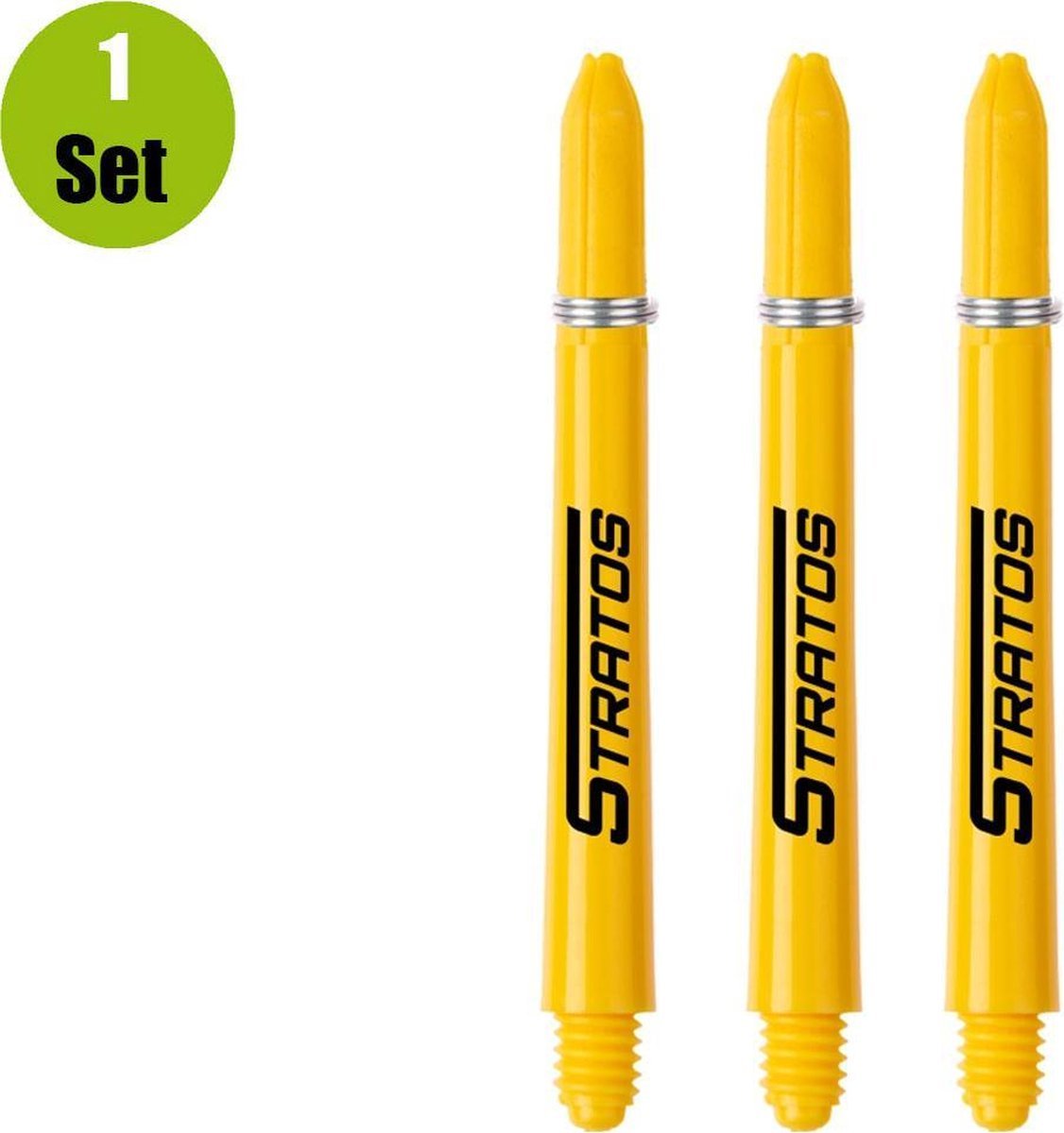 Tiges de fléchettes Winmau Nylon Signature - Jaune - Court - (1 jeu)