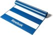 Tapis de yoga réversible Reebok à rayures 4 mm bleu miniature