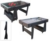 TopTable Twist 2in1 table de air-hockey/billard Noir/Noir 5FT miniature
