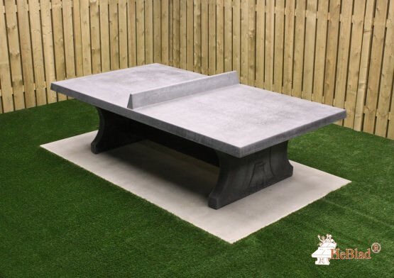 Heblad Concrete Table Tennis Table Anthracite Square Corners