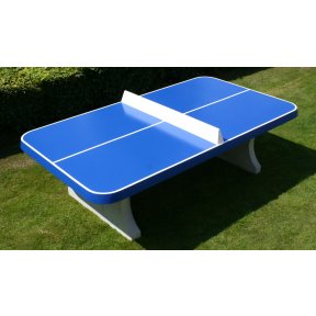 Heblad Table de tennis de table en béton bleu à coins arrondis