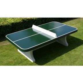 Heblad Concrete Table Tennis Table Green Rounded Corners