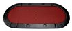 NORTH Tabletop Table de poker rouge 10 places miniature