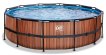 EXIT Wood pool ø488x122cm with filter pump - brown thumbnail