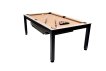 NORTH Essence Table de billard/Table à manger Noir/Chêne 7FT miniature