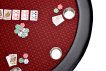 NORTH Texas Round Poker Table Red 8 Players thumbnail