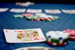 NORTH Table de poker Texas Bleue Ronde 8 personnes miniature
