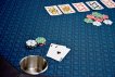 NORTH Octagon Table de poker bleue 8 places miniature