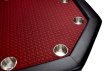 NORTH Octagon Table de poker rouge 8 places miniature
