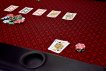 NORTH Tabletop Table de poker rouge 10 places miniature