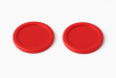 NORTH Palet de air hockey rouge 63mm 14 g (2 palets) miniature
