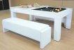 Milano Table de Billard & Table à Manger 5 ft Piano Blanc High Gloss miniature