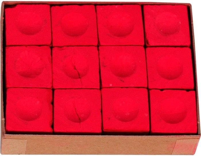 Craie de billard Master rouge (12 pièces)