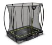EXIT Silhouette trampoline enterré 153x214cm avec filet de sécurité - noir miniature