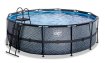 EXIT Stone piscine ø427x122cm avec pompe de filtration - gris miniature