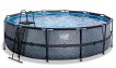 EXIT Stone pool ø488x122cm with filter pump - grey thumbnail