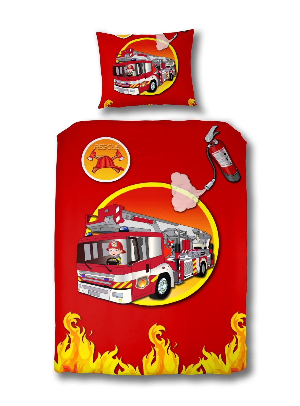 Housse de couette camion de pompiers